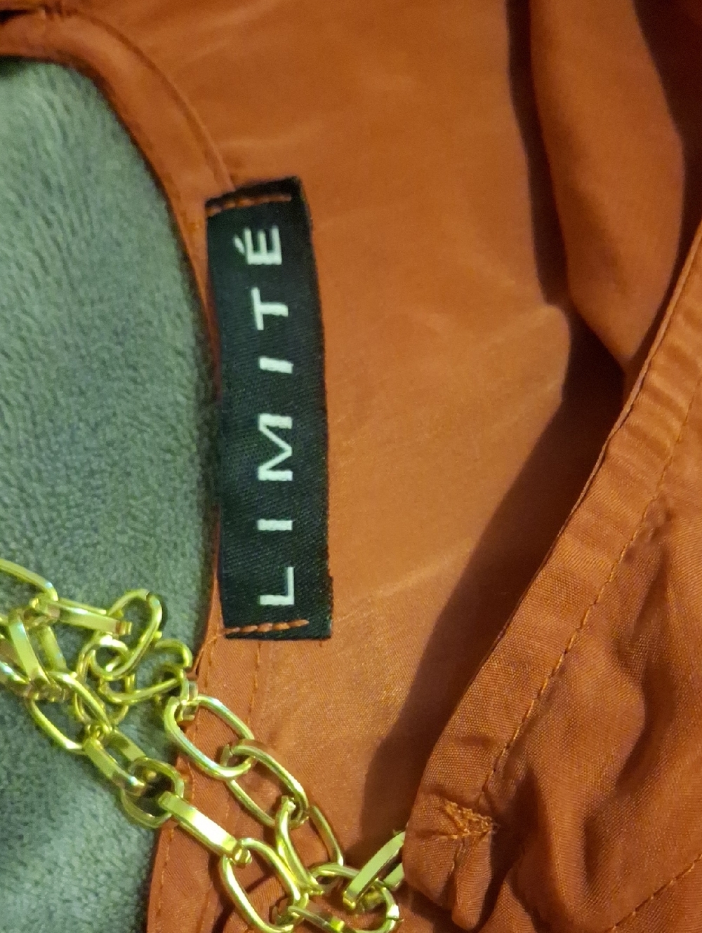 Limité Rust Orange Chain-Back Flowy Tank Top - Picture 4 of 4